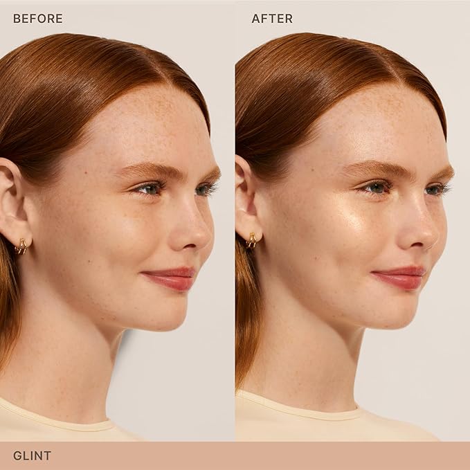 ILIA - Lightshift Cream Highlighter | Non-Comedogenic, Long-Lasting, Vegan, Cruelty-Free | Weightless, Seamless, Silky Highlighter (Glint - Soft Champagne, 0.27 oz | 7.8 g)
