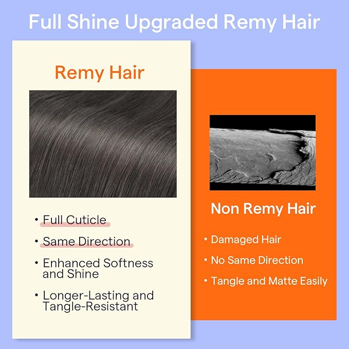 Full Shine 24 Inch Clip on Hair Extensions for Women Natural Black Tea Real Hair Clip in Extensions Brunette Hair Extensions 120 G 7 Pcs