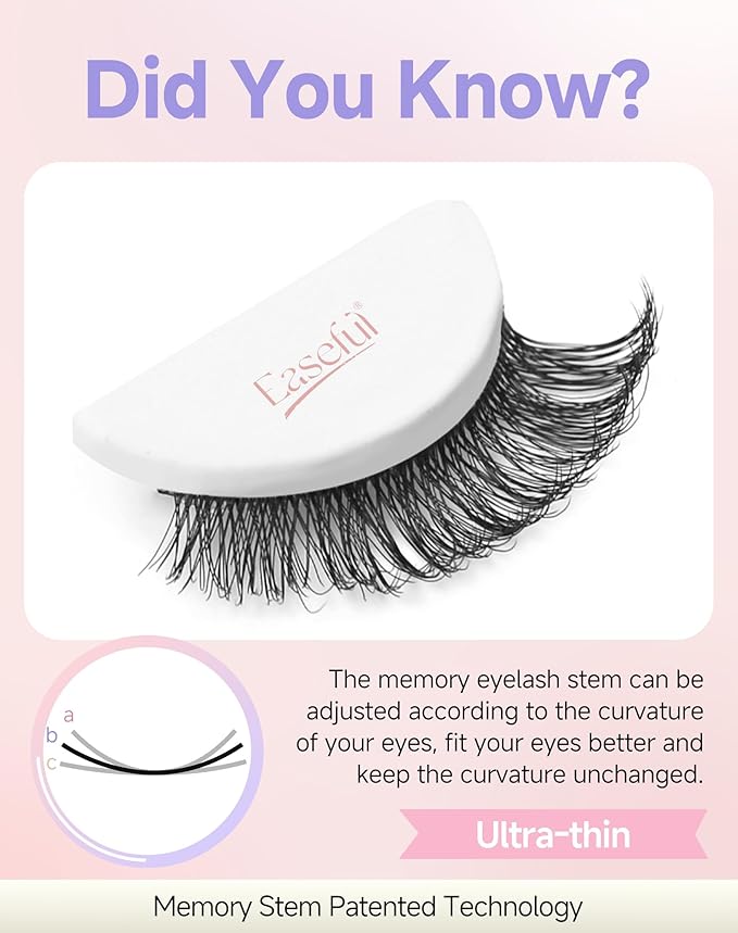 Natural Lashes Natural Eyelashes Natural Look Wispy Lashes Mink Lashes False Eyelashes Fake Eyelashes C Curl Lashes Strip Lashes Bright-03