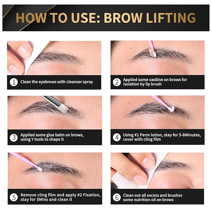 Lash Lift Kit by DONG RHYME - Professional Eyelash Perm Kit Sturdy Result, Small Disposable Packages(5 Pcs) Eyelash Lift Kit with Harmless Ingredients, Newbie Friendly Brow lamination Kit at Home Use