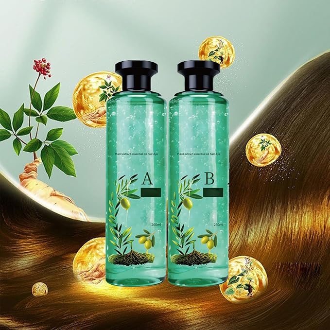 2026 New Haircolor for Gray Hair Coverage, Hair Dye for Women Dark Brown, Long-Lasting Botanical Essential Oil Hairdye, Nourishing Plant-Based Hairs Colo, Women and Men, Gray Coverage (Natural Black)