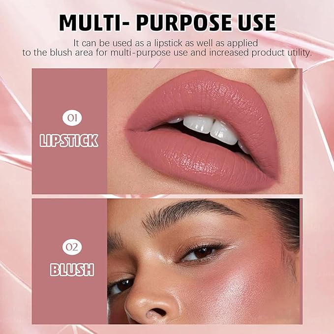 Matte Lip Gloss, Lip Gloss Silky Smooth Finish, Lipgloss Makeup Colorful and Creamy Texture, Lipstick for Every Occasion, Lip Oil Moisturizing and Hydrated #10