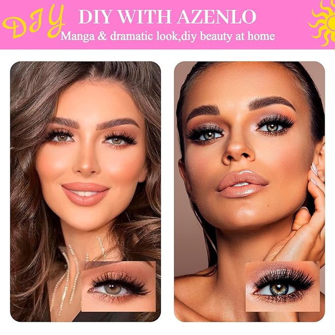 Lash Extensions 40D+60D Cluster 240pcs DIY Lash Clusters 10-16mm Eyelash Clusters Individual Think Band Lash Kit (40D+60D Kit)