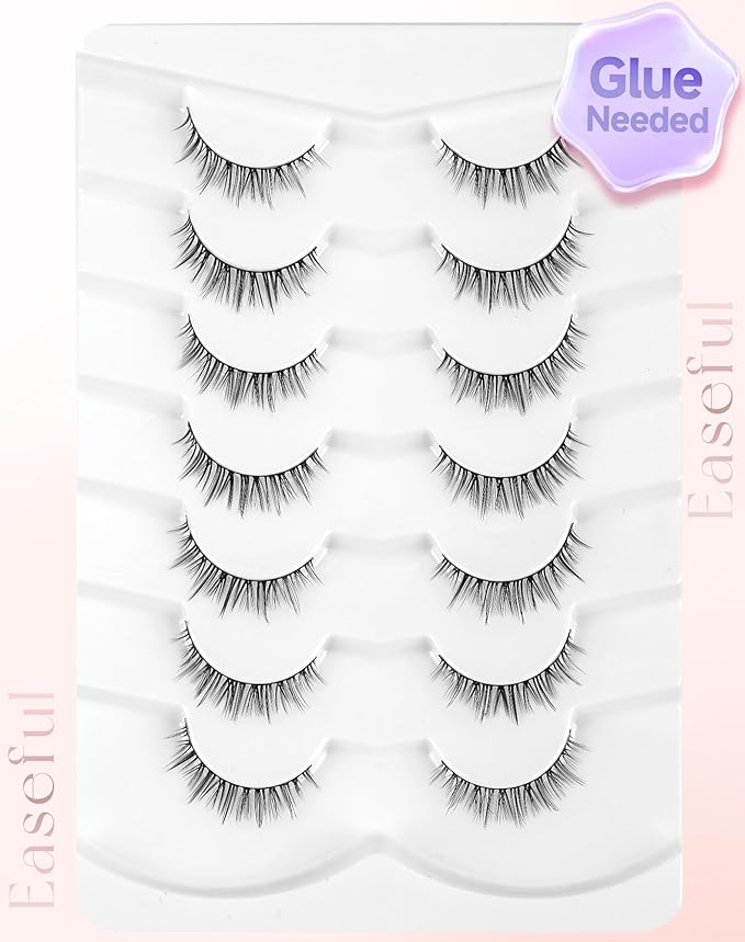 Natural Eyelashes Short Lashes Wispy Lashes Natural Lashes Fake Eyelashes False Eyelashes Strip Lashes Wispy Eyelashes Natural Look Light-03
