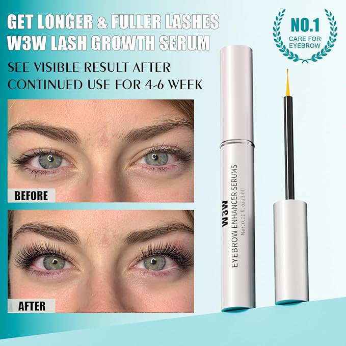 Lash Serum,Eyelash Growth Serum,Lash Enhancing Serum,Lash Boost Growth Serum,3 ML Lash Serum for Natural Longer, Fuller,and Thicker Lashes Brows,Plant Extracts No Irritating