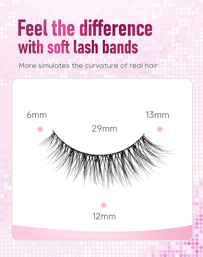Frihappy Wispy Lashes Natural Eyelashes Fake Eyelashes Natural Lashes False Eyelashes Natural Eye Lashes Mink Lashes FRH-2