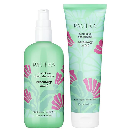 Rosemary Mint Scalp Care Shampoo & Conditioner Set – Clean Vegan Shampoo & Conditioner for Oily Or Flaky Scalp (All Hair Types), A Balanced, Soothed Scalp, No Silicones or Parabens