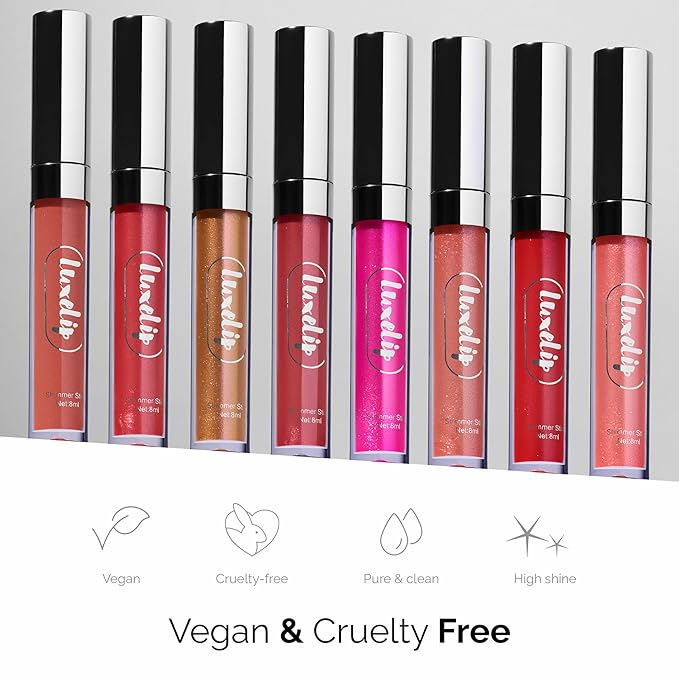 LuxeLip™ Matte Lipstick for Older Women, Hydrating Non-Sticky Lip Gloss for Luminous Shine & Moisturized Lips, Lightweight, Long-Lasting Glossy Finish, Cruelty-Free Lip Makeup (Punchy Pink, 8ml)