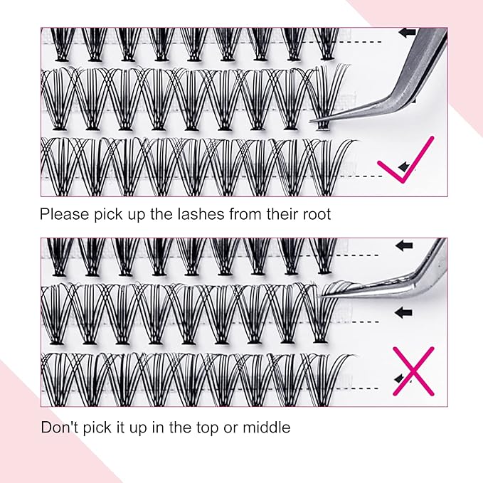 FADLASH Lash Clusters Extensions Individual Lashes Natural Soft 120pcs 20D D Cur Natural Long Black Faux Mink Volume Lash Extensions Reusable Artificial Eyelashes (20D-0.07-D, 15mm)