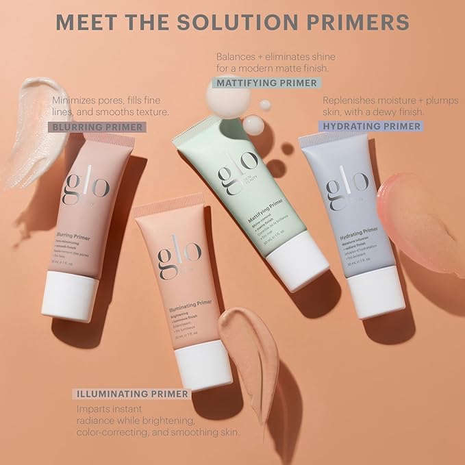 Glo Skin Beauty Illuminating Primer with Vitamin C Brighten & Correct Tone for Smoother Makeup, Radiant Glass Skin Finish, All Skin Types