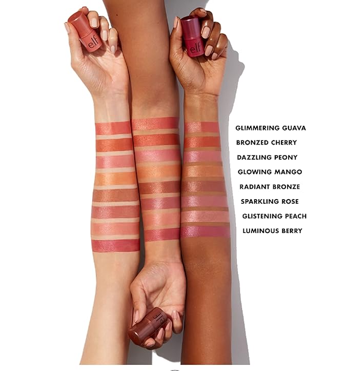 e.l.f. Monochromatic Multi Stick, Travel-Sized Luxuriously Creamy & Blendable Color For Eyes, Lips & Cheeks, Vegan & Cruelty-Free, Luminous Berry