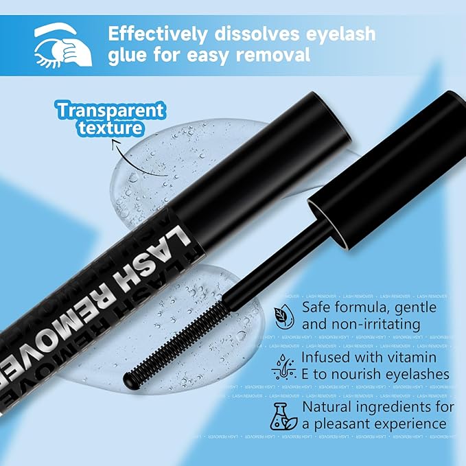 KEVKEV Lash Remover For Lash Extensions 5ml Lash Cluster Remover Oil Texture Lash Remover Gentle Quick Removal,No Residue,Clear Lash Glue Remover DIY Lash Extension Remover at Home