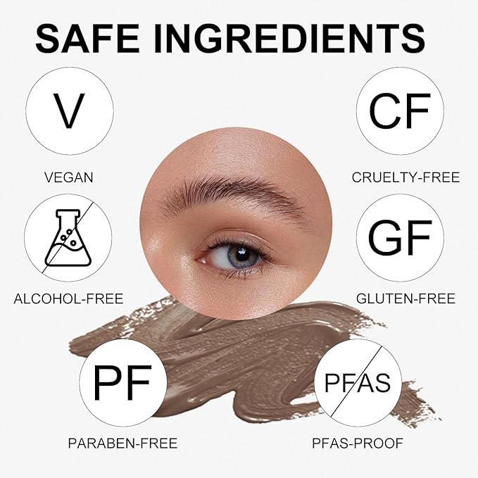QueenDiary Eyebrow Stain Long Lasting Eyebrow Makeup Smudge-proof Eyebrow Gel Waterproof Transfer-proof Vegan Cruelty-free Eyebrow Gel (Blonde)