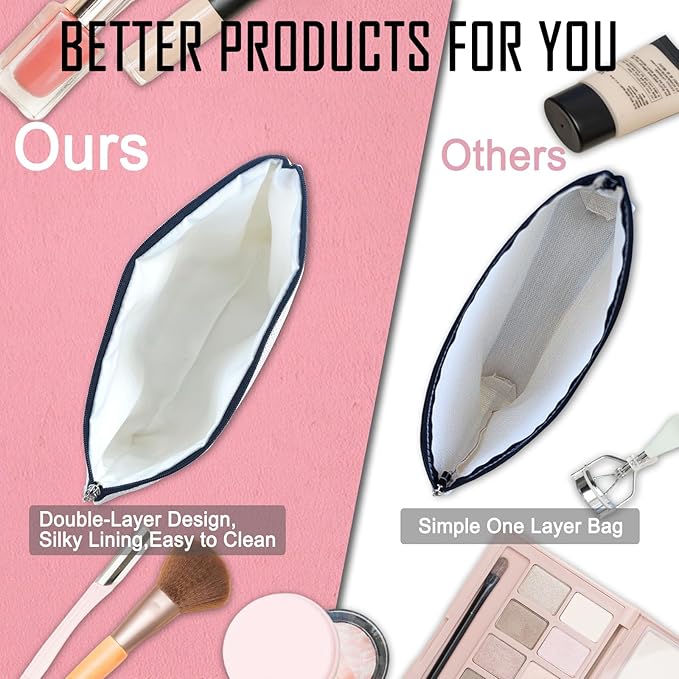 Letter A-Z Initial Personalized Makeup Bags, Birthday Gifts for Women, Monogrammed Gifts for Women Mom Sister Best Friend Bride Bridesmaid, Mothers Day, Christmas, Small Travel Cosmetic Bag (O)