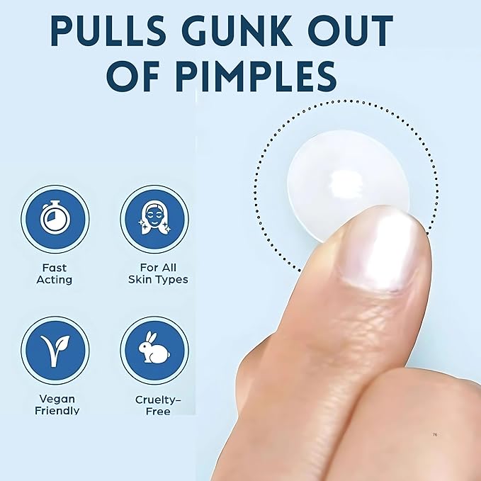 Invisible Pimple Patch, Overnight Miracle Patches for Face & Body, Fast-Acting Zit Stickers, Hydrocolloid Acne Treatment with Tea Tree Oil & Salicylic Acid–Waterproof, Hypoallergenic. 96 Pcs 3 Sizes