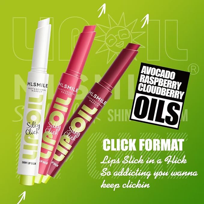 3 Colors Fat Lip Oil Click Slick,Press Lipstick Set, moisturizing and nourishing long-lasting lipstick, non-sticky high-pigment glossy lip oil, lightweight and shiny coconut oil lip plumper (Set-C)