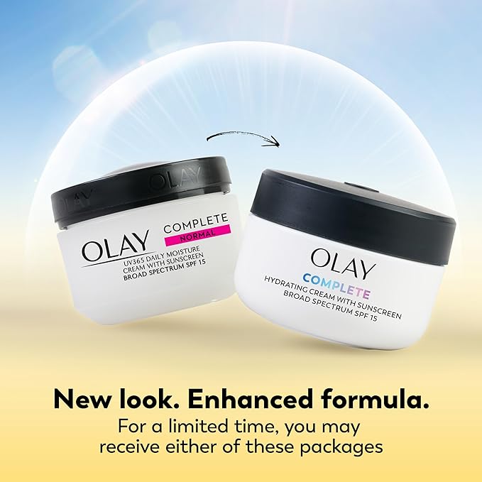 Olay Face Moisturizer Complete All Day UV Moisture Cream with Sunscreen SPF 15, Normal Skin, 2 Fl Oz (Pack of 3)