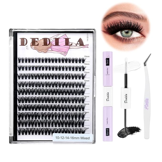 8-22mm to Choose 20D/40D/60D/80D/100D Individual False Eyelashes Makeup Cluster Eyelashes Thickness 0.07mm D Curl Natural long Black Soft 3D Eye Lashes Extensions (40D-10-12-14-16MM Kit)