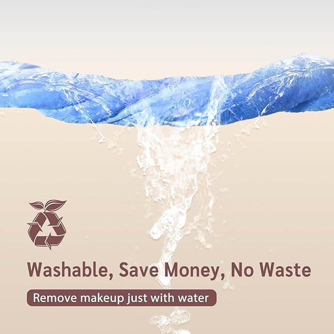 Nugilla Reusable Makeup Remover Cloths, 8 Packs Microfiber Cleaning Cloth Fast Drying Facial Washcloth, Ultra Soft Washing Towel for All Skin, 7 x 13 inch Green/Pink/Blue/White