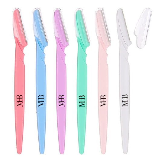 6pc Face Body Razors, Pack Premium Professional Disposable Dermaplaning Tool, Eyebrow Shaver, Smooth Skin Grooming Kit