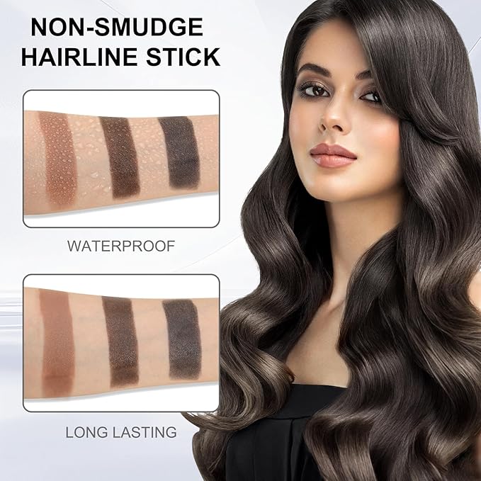 Root Touch Up Hair Color Shadow Powder, Gray Hair Cover Up Hairline Powder for Women, Double Head Cover Blond With Sponge & Brush, Waterproof Hairline Concealer