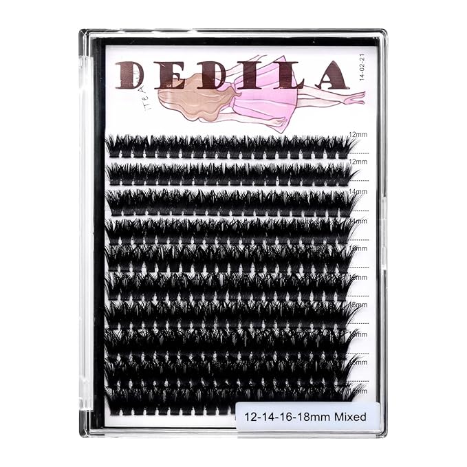 8-22mm to Choose 20D/40D/60D/80D/100D Individual False Eyelashes Makeup Cluster Eyelashes Thickness 0.07mm D Curl Natural long Black Soft 3D Eye Lashes Extensions (100D-12-14-16-18MM Kit)