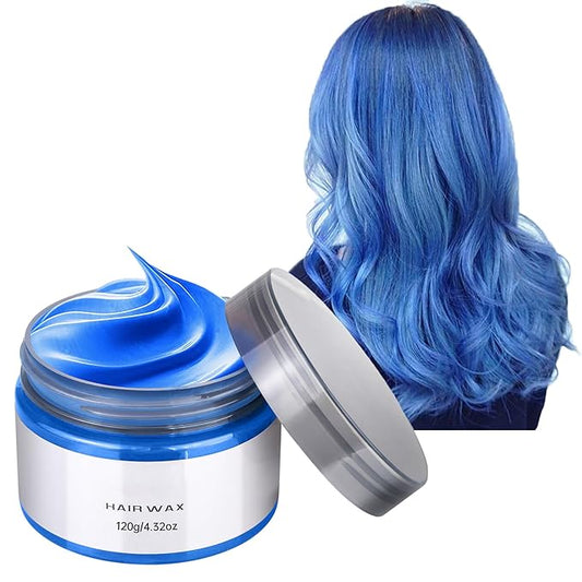 Temporary Hair Color Chalk for Kids, Blue Hair Dye, Hair Wax Color for girls age 4 5 6 7 8 9 10-12 Birthday Party Cosplay DIY Independence Day Halloween Christmas