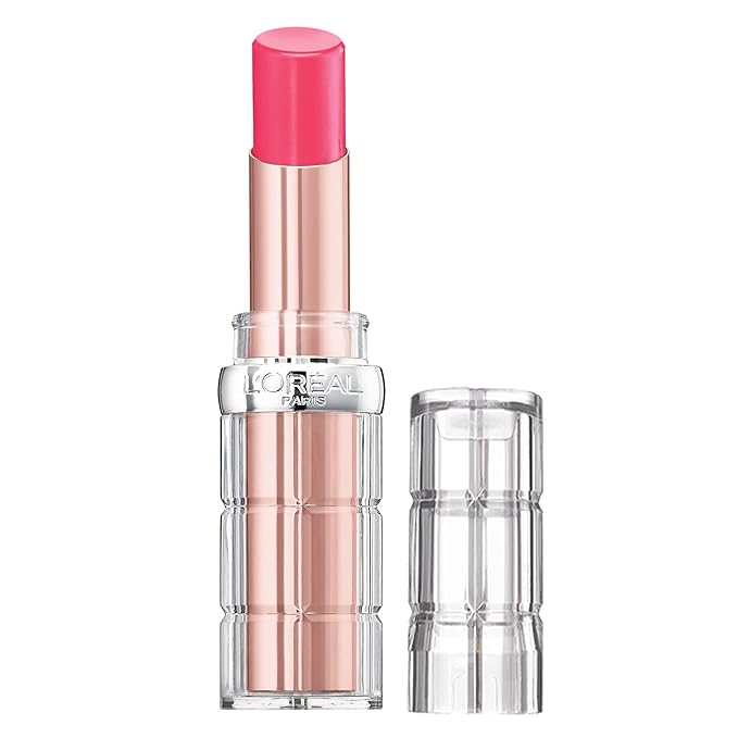 L'Oreal Paris Makeup Colour Riche Plump and Shine Lipstick, for Glossy, Radiant, Visibly Fuller Lips with an All-Day Moisturized Feel, Guava Plump, 0.1 oz.