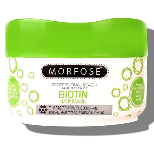 Morfose Professional Biotin Hair Mask for Dry, Damaged, or Brittle Strands, Repairs and Protects, Soft, Smooth and Healthy Hair, reduces Brakage and Split-Ends, (large, 16.9 Fl Oz)