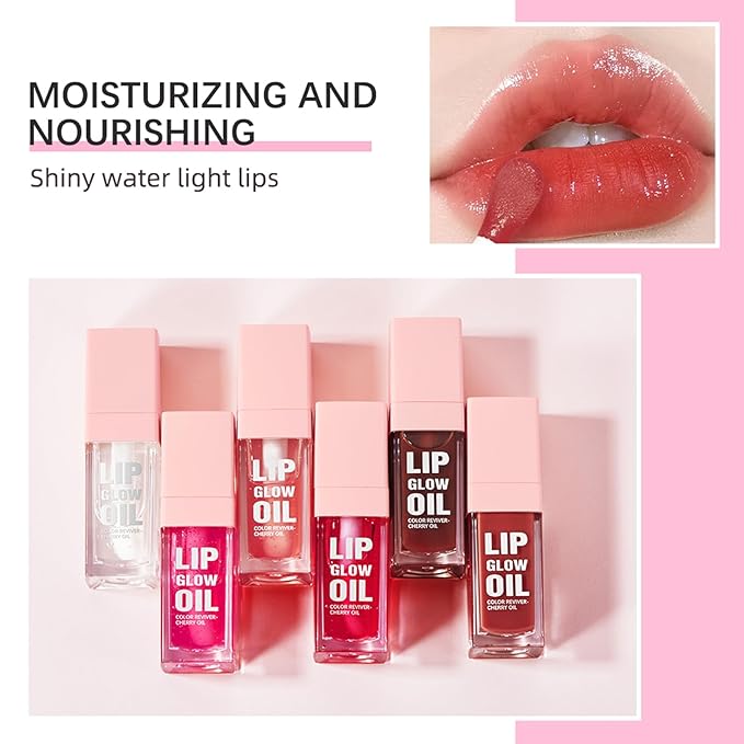 CHIFURE Hydrating Lip Oil, Plumping Lip Gloss, Moisturizing Lip Balm, Transparent Lip Oil, Non-Sticky Long Lasting Lip Gloss, Tinted Lip Balm for Lip Care,0.28 OZ (#012-Rosewood, 0.28 OZ)