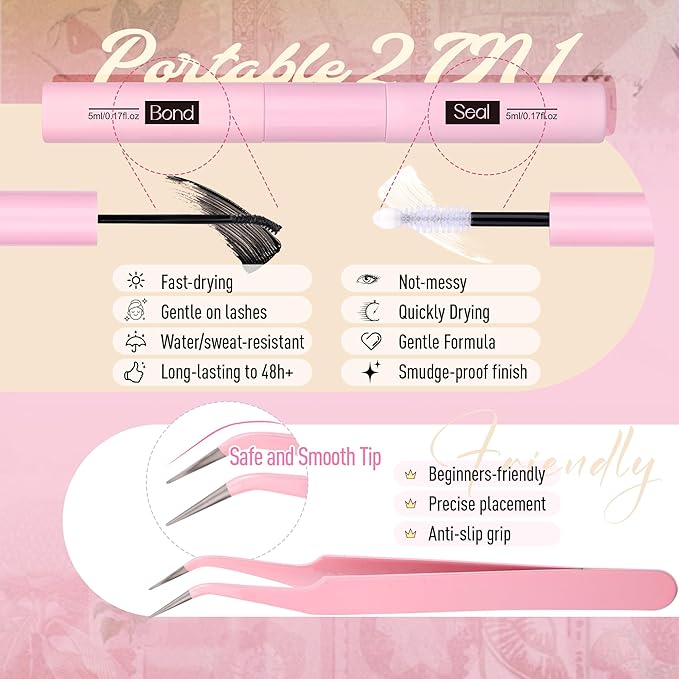 Natural Lash Clusters Kit Wispy Eyelash Clusters Kit Natural Lash Extension Kit C-Curly Individual Lashes Short Eyelash Extensions with Lash Bond and Seal and Eyelash Tweezers 9-12MM 144PCS by zenotti