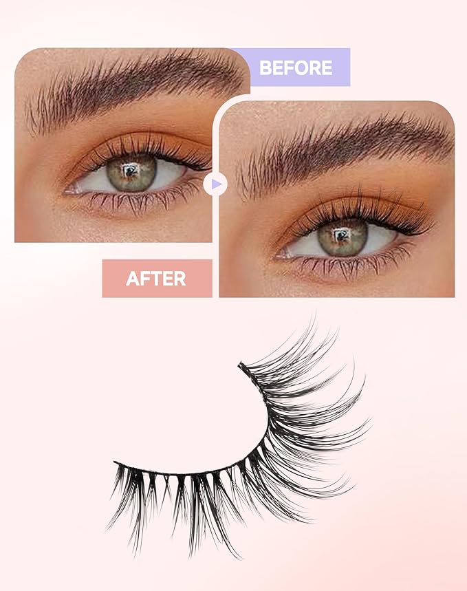 Natural Lashes Natural Eyelashes Natural Look Wispy Lashes Mink Lashes False Eyelashes Fake Eyelashes C Curl Lashes Strip Lashes Pure-02