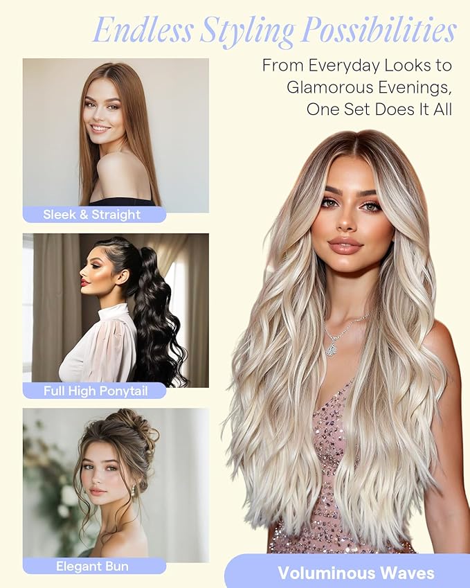 Full Shine Thick Hair Extensions Clip ins 26 Inch 180 G Long Black Hair Extensions Black Extensions Clip in for All Over 7 Pcs