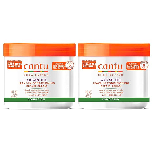 Cantu Leave-In Conditioning Repair Cream with Argan Oil, 16 oz (Pack of 12)