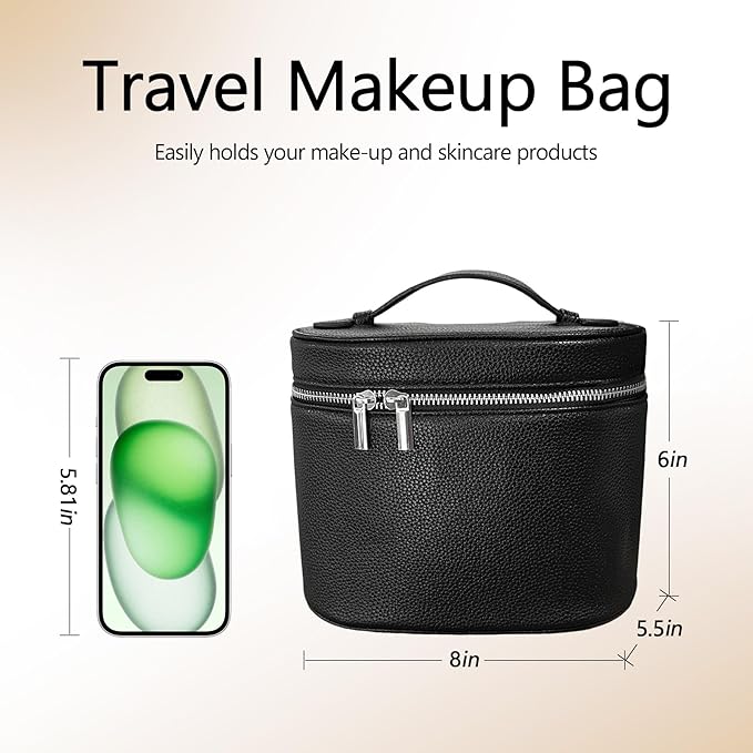 Upgrade Makeup Bag Travel Toiletry Bag Portable Cosmetic Makeup Organizer Bag Detachable Compartments (Pink-cute-cool style)
