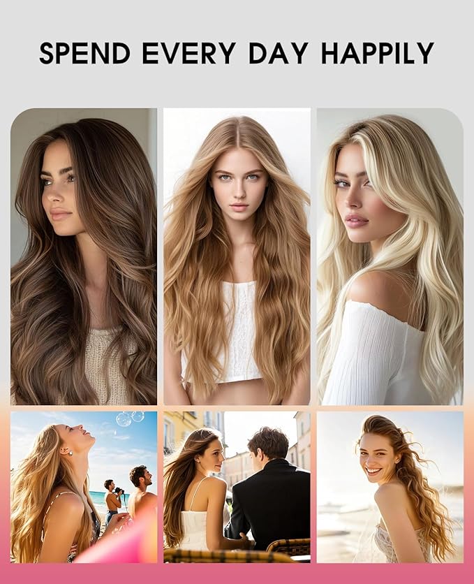 Youngsmile Clip in Hair Extensions Human Hair, 16 Inch 120g 7pcs Real Human Hair,Balayage Ash Brown to Caramel Blonde Remy Hair Extensions Clip in Straight Thick End (CLIP#10/27/27-16inch)