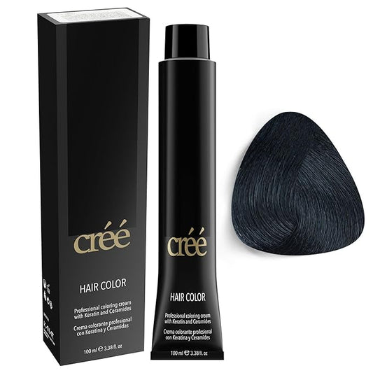 Cree Professional 1.1 - Blue Black Permanent Hair Color - Long Lasting, Rich Vibrant - Gray Coverage 100ml - 3.4 fl.oz.