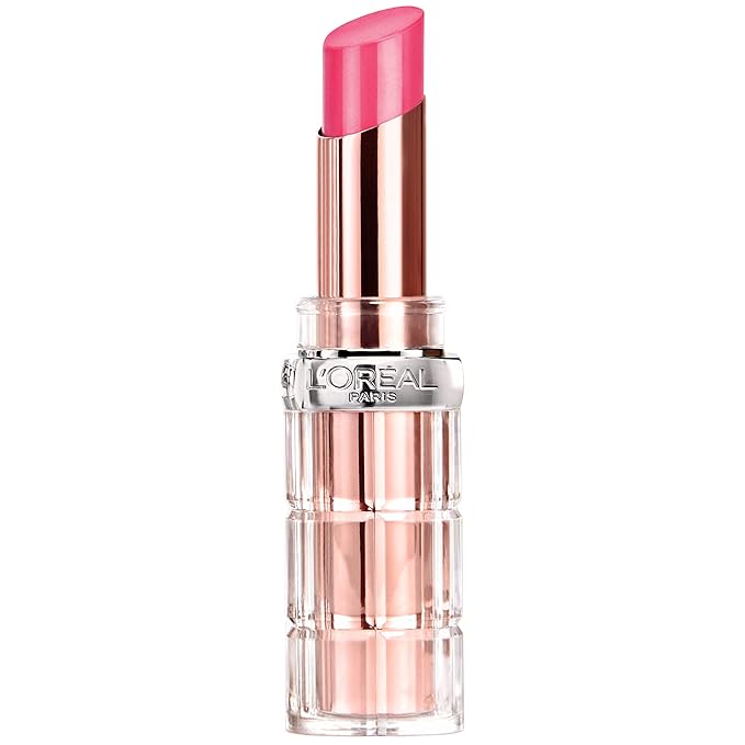 L'Oreal Paris Makeup Colour Riche Plump and Shine Lipstick, for Glossy, Radiant, Visibly Fuller Lips with an All-Day Moisturized Feel, Guava Plump, 0.1 oz.