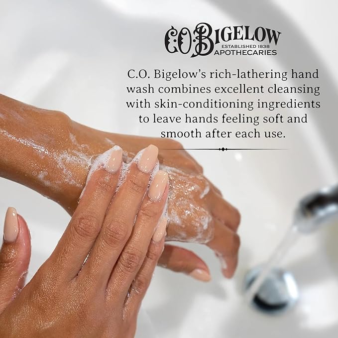 C.O. Bigelow Iconic Collection Vetiver Hand Wash, Scented Hand Soap with Aloe Vera and Shea Butter, 10.5 fl oz