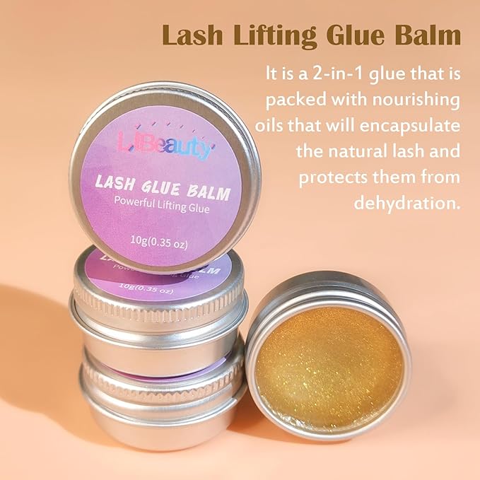 Libeauty Lash Lift Glue Balm Lash Lift Adhesive Strong Sticky Fruit Flavor Eyelash & Eyebrow Perm Glue Balm Brow Lamination Gel