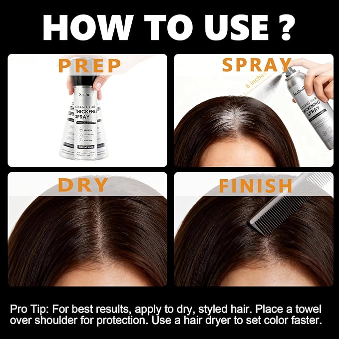 Root Touch Up Hair Color Spray – 4oz, Sweat-Resistant & Natural, Instant Gray Hair Cover Up, Temporary Root Concealer Spray for Roots, Hairline & Scalp– Medium Brown – Women & Men