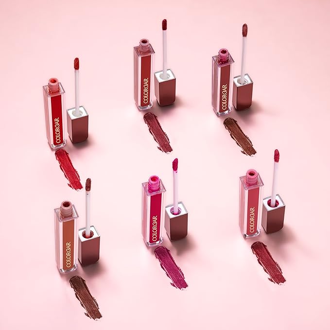 Colorbar Powerkiss Vegan Matte Lipcolor - Hydrating Matte Lipstick - Talc-Free and Highly Pigmented Liquid Lipstick - 003 Hot Fire - 0.16 oz