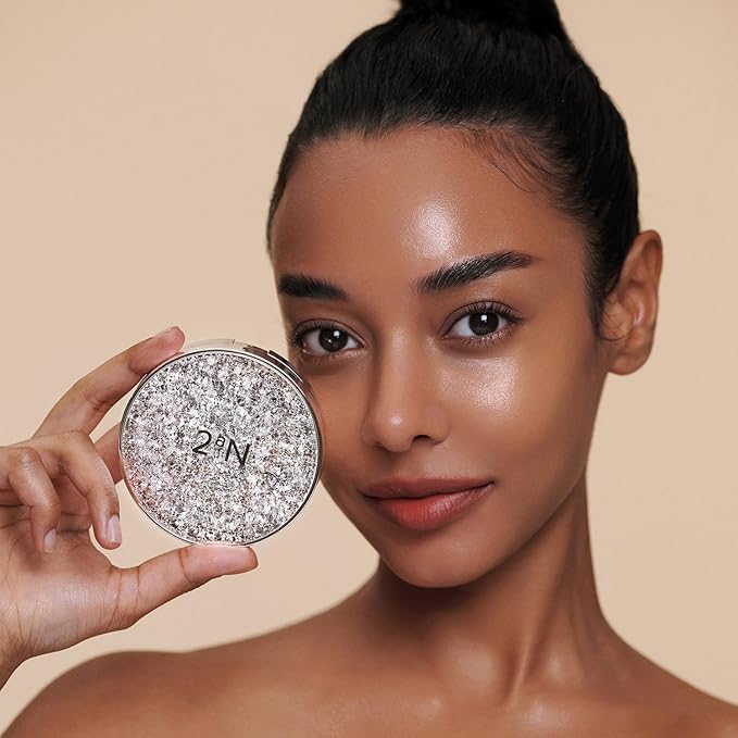 2aN Gleaming Tension Cushion Foundation Pact, Korean Cushion Foundation Makeup, Lightweight & Buildable Coverage with Ceramides and Centella Asiatica (#27 Soft Amber, 0.45 oz)