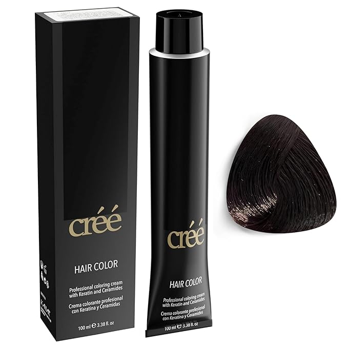 Cree Professional Intense Brown Permanent Hair Color - Long Lasting, Rich Vibrant - Gray Coverage 100ml - 3.4 fl.oz.