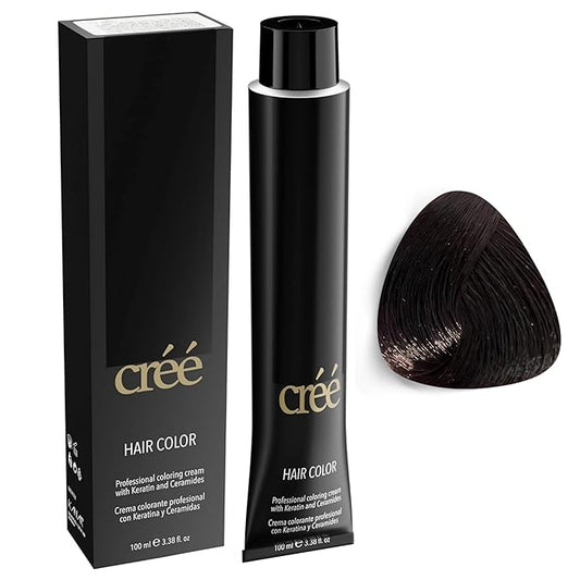 Cree Professional Intense Brown Permanent Hair Color - Long Lasting, Rich Vibrant - Gray Coverage 100ml - 3.4 fl.oz.