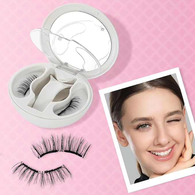 Soft Reusable Magnetic Eyelashes with Applicator, Natural False Lash Clusters, Wispy Lashes No Glue Needed, Easy to Wear and Remove