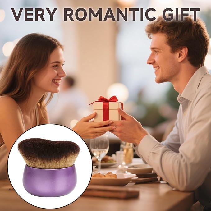 Makeup Blend & Blur Extra Large Body Brush for Self Tanner,Leg Makeup & Bronzer Self Tan Applicator, Powder, Foundation, Blusher, Bronzer，Massager for Face Gift box (Bronze)