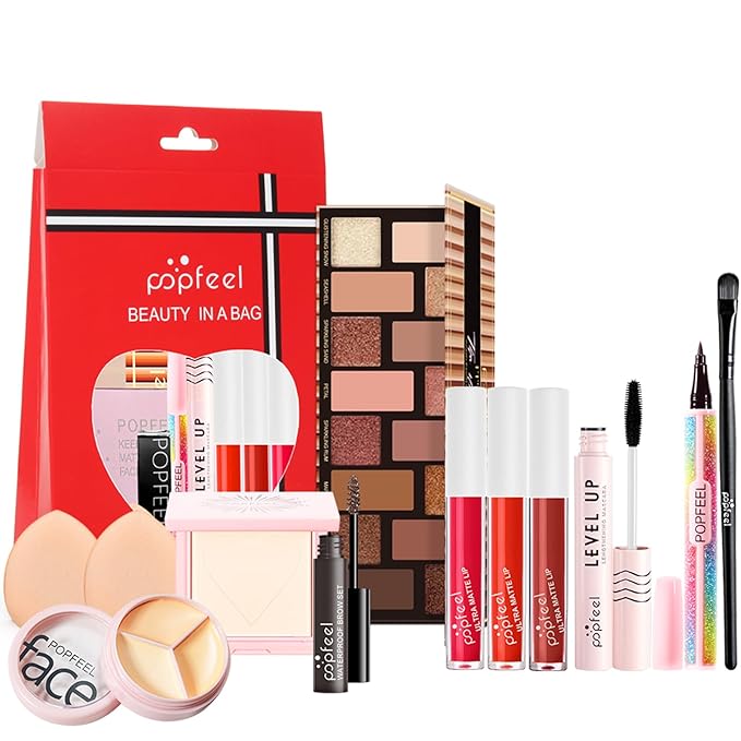 FantasyDay Makeup Set Travel Makeup Kit, Include Eyeshadow Palette, Powder, Lipstick, Lip Gloss, Eyeliner, Mascara Concealer Etc Comestic Essential Starter Makeup Gift Set for Women #3