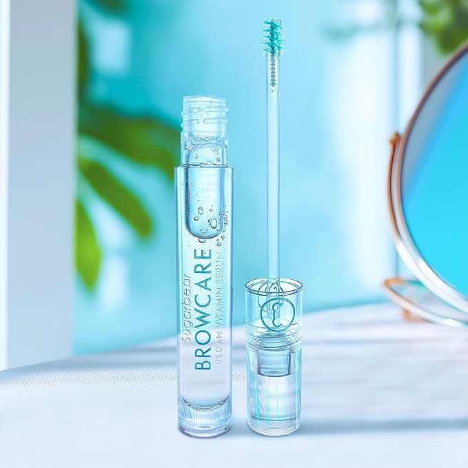 SugarbearPRO BrowCare Vitamin Serum with Peptides MSM and Biotin | Vegan Formula | 3 Month Supply for Fuller Healthier Looking Brows