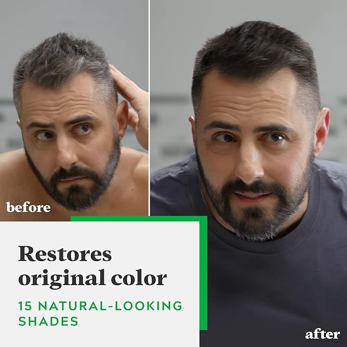 Just For Men Shampoo-In Color (Formerly Original Formula), Mens Hair Color with Keratin and Vitamin E for Stronger Hair - Medium-Dark Brown, H-40, Pack of 1